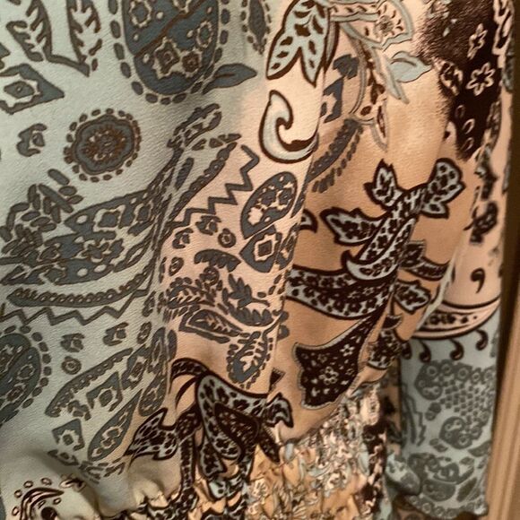 Cato Bell Sleeve Paisley Top Size XL long Sleeve - Picture 4 of 11